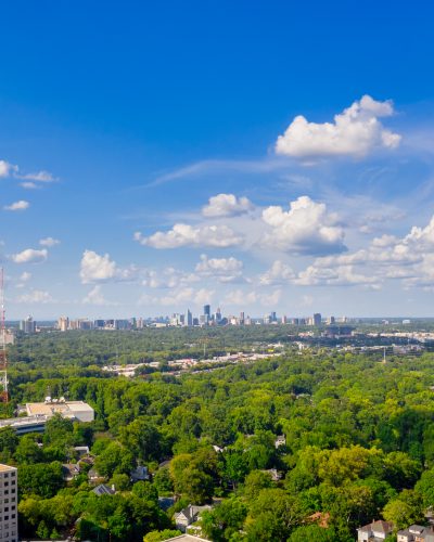 Aerial view Buckhead from Midtown Atlanta